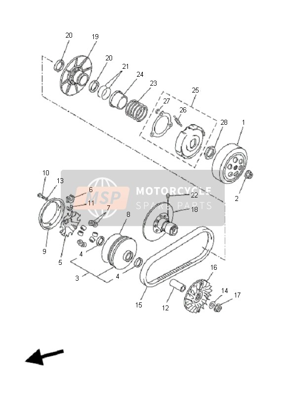 Yamaha YP250R X-MAX 2010 Clutch for a 2010 Yamaha YP250R X-MAX